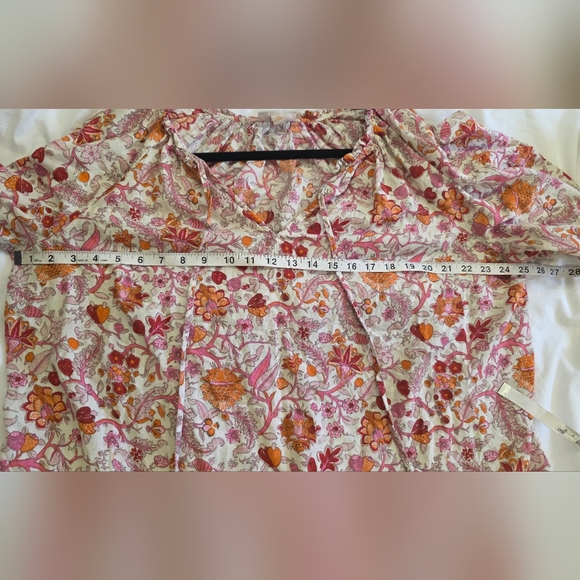 Knox Rose Floral Peasant Blouse – Size XXL – 100% Cotton - Picture 6 of 9